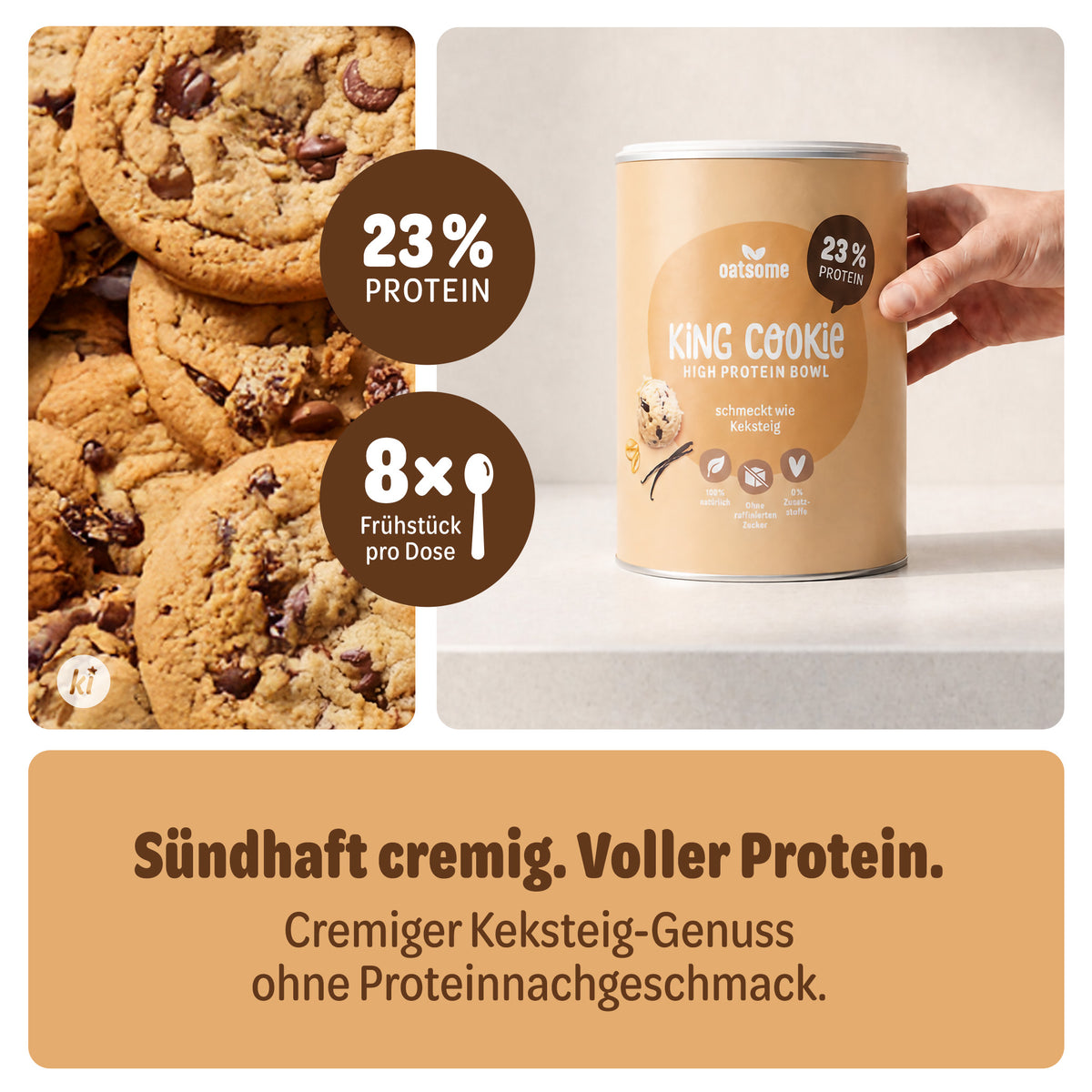 King Cookie High Protein Dose mit Keksen – 23 % Protein