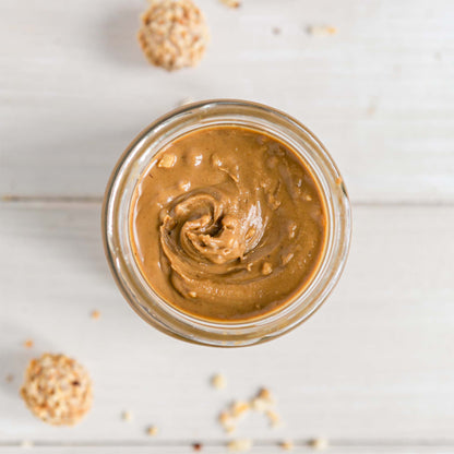 Offenes Glas Golden Hazel aus der Vogelperspektive