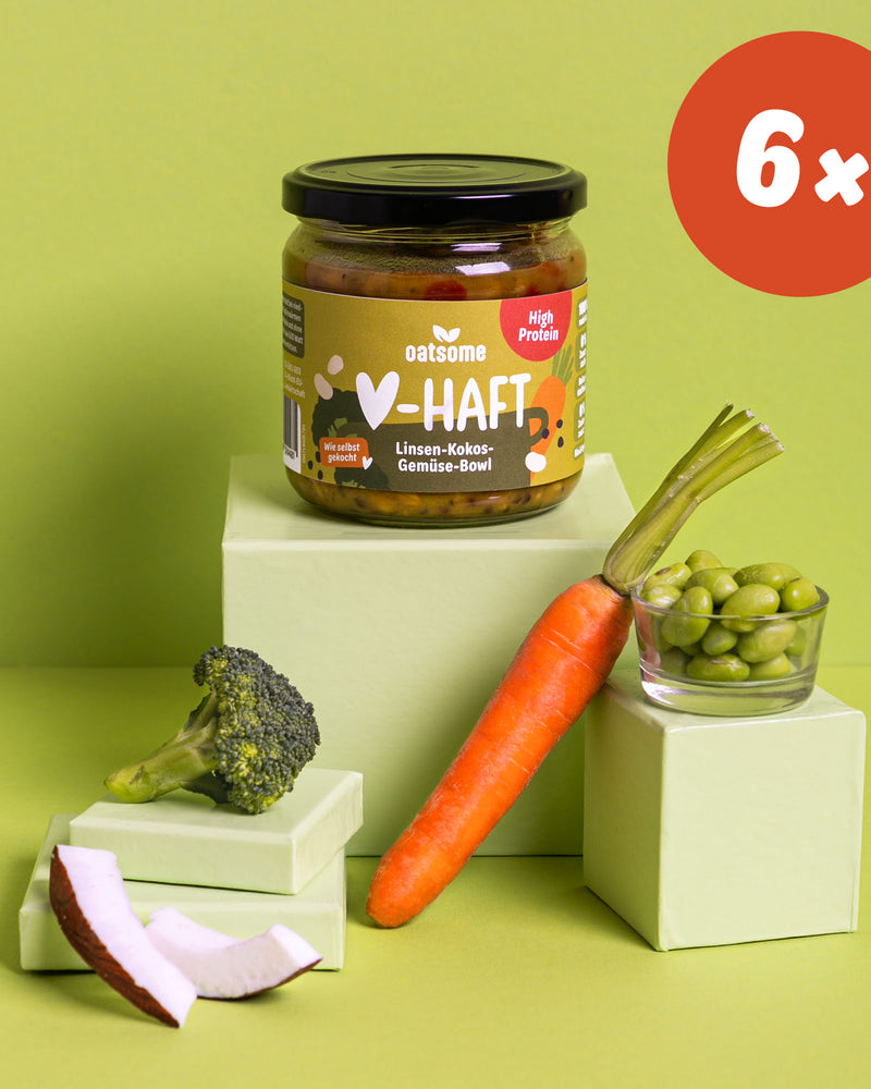 Linsen-Kokos-Gemüse-Bowl