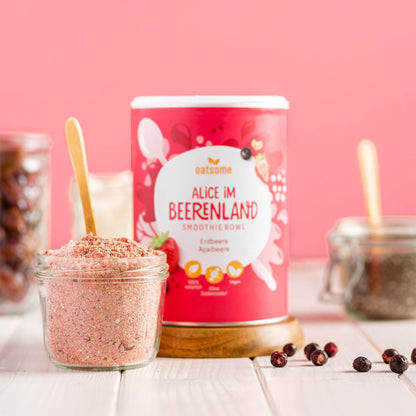 Alice im Beerenland Produktfoto mit sichtbarem Pulver