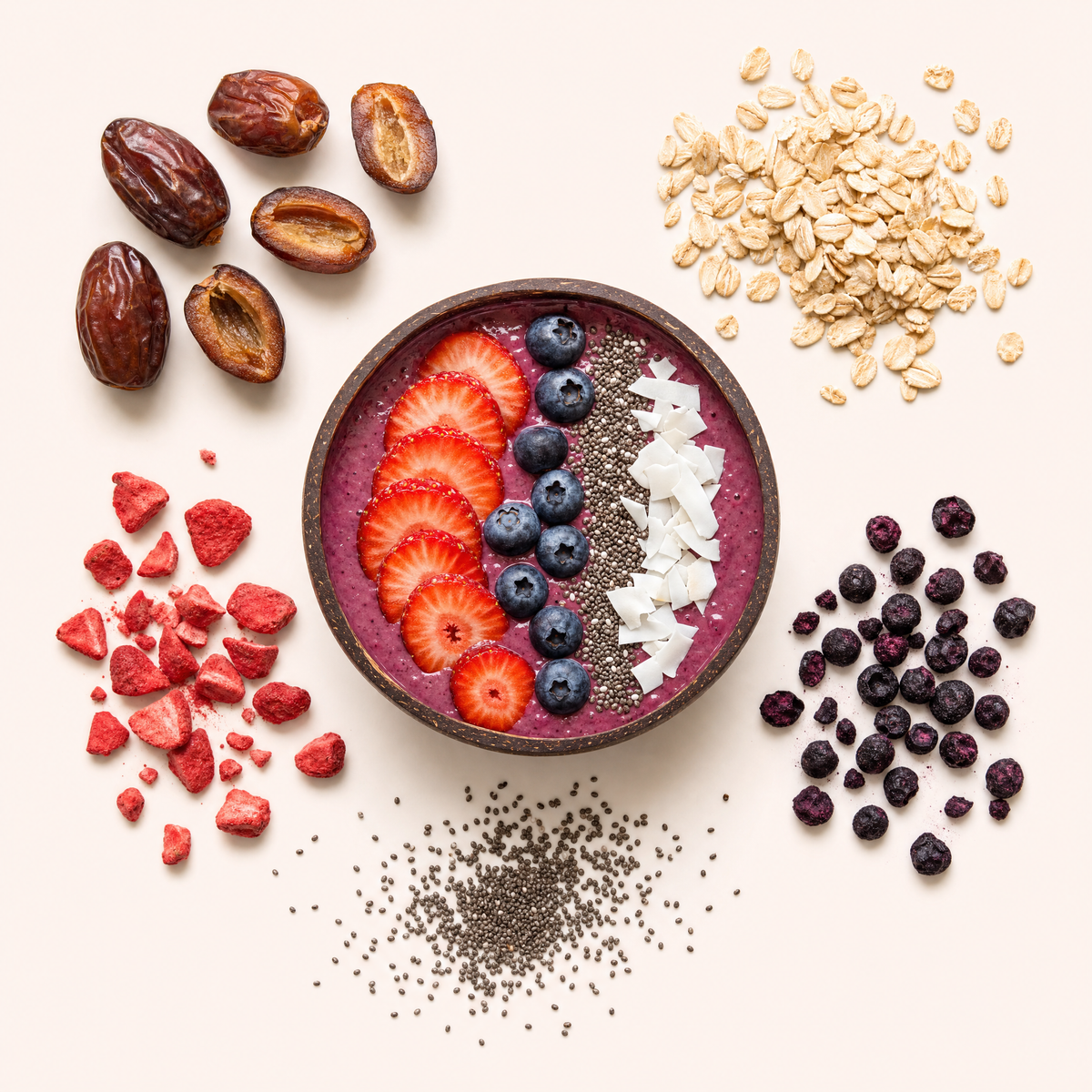 Oatsome Smoothie Bowl mit Zutaten